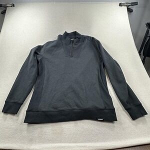 Legends Sweatshirt Mens Large Gray Highland 1/4 Zip Mock Neck Pullover Stretch